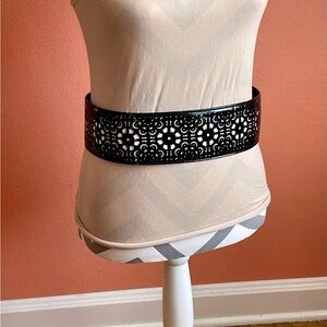 White House Black Market Intricate Black Belt